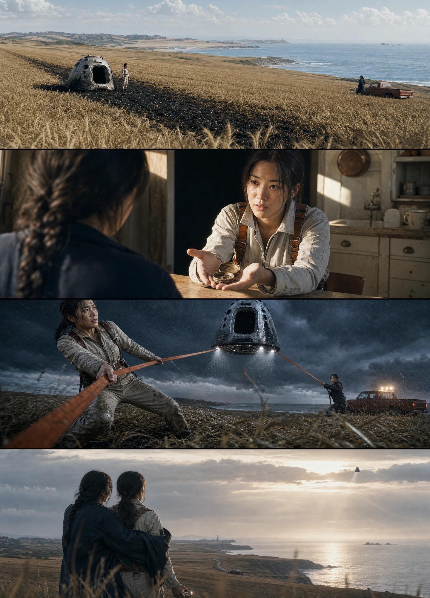 AI-generated cinematic storyboard