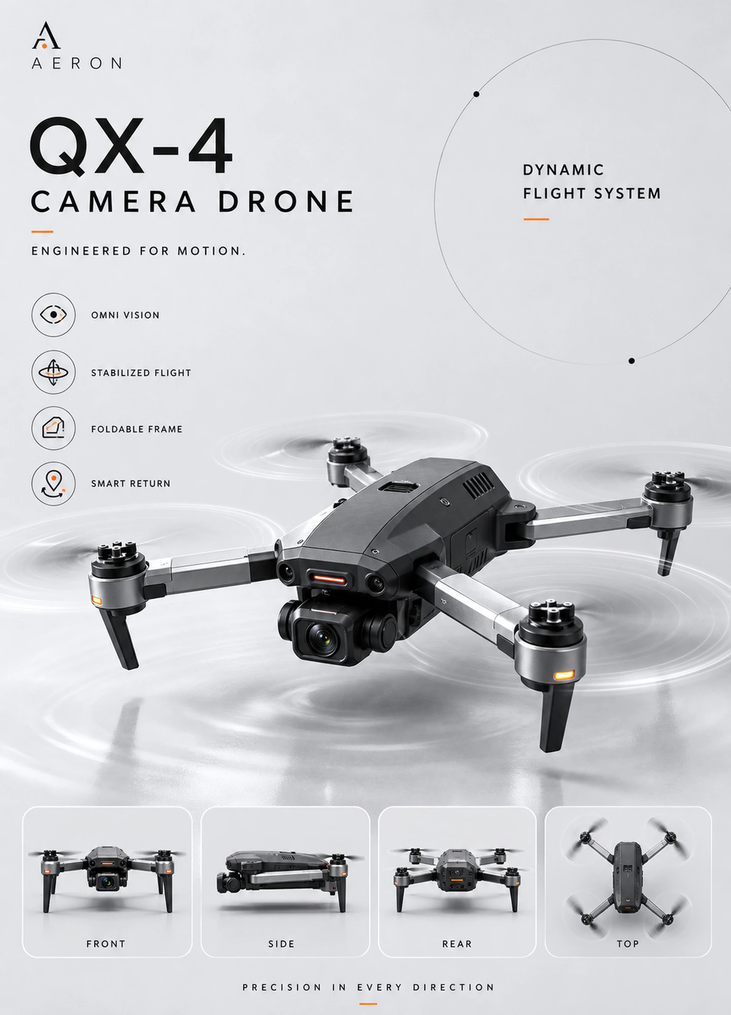 AI-generated drone product advertisement