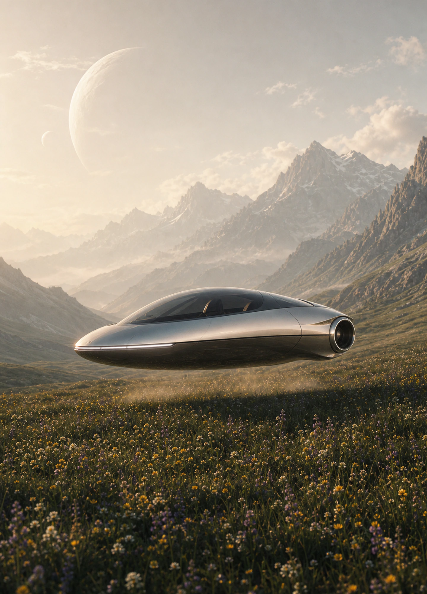 AI-generated futuristic hover car concept