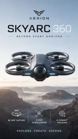 AERION SKYARC 360 drone presented in an original international A+ product poster
