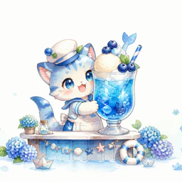 Chibi product illustration with a playful compact silhouette