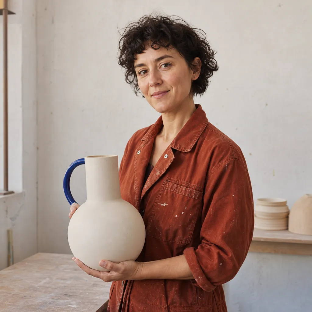 Ceramic artist reference photograph used in the Wan 2.7 Pro tutorial