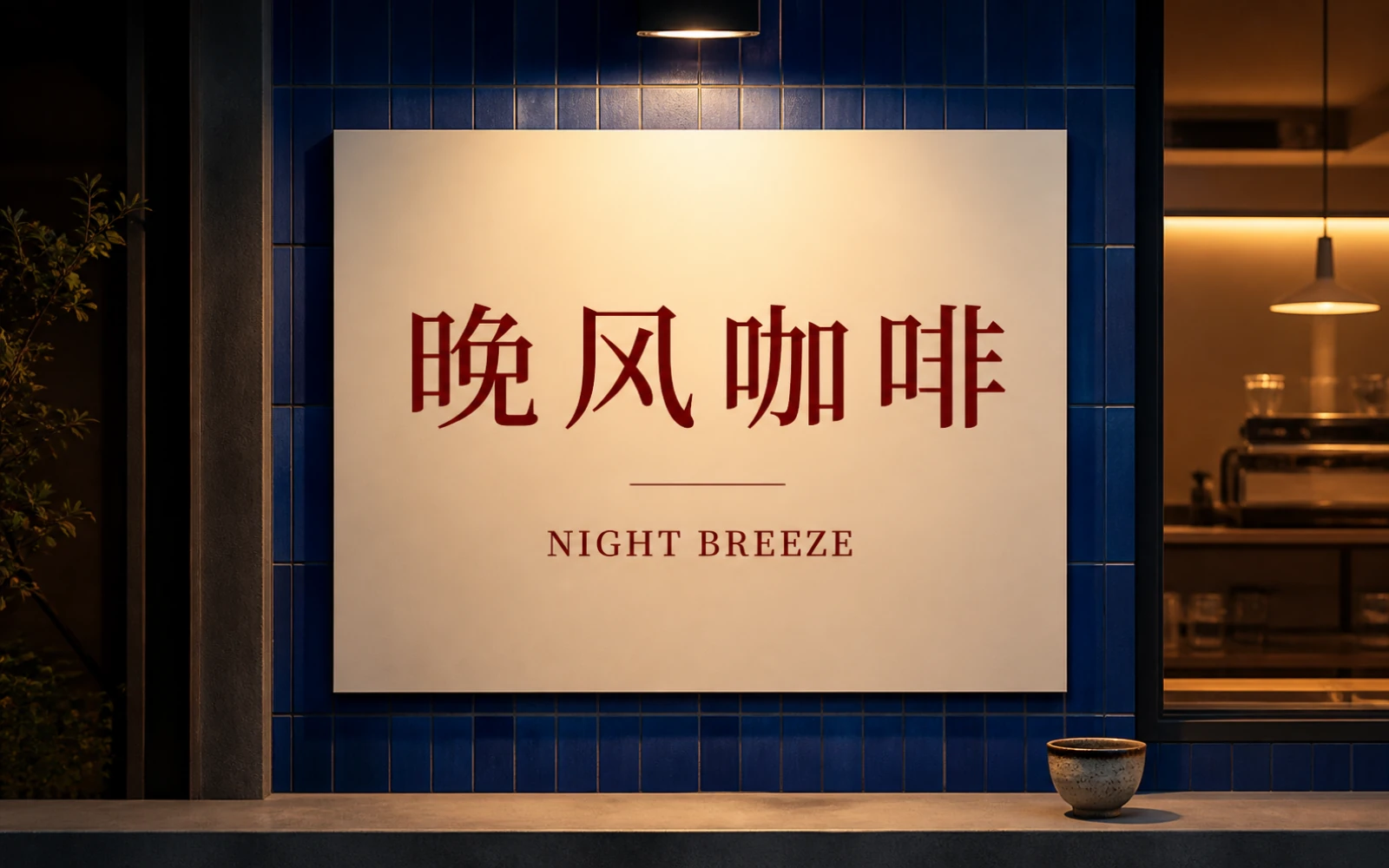 Typographic artwork displaying the Chinese text ‘灵感成真’ and English text ‘IDEAS, RENDERED’
