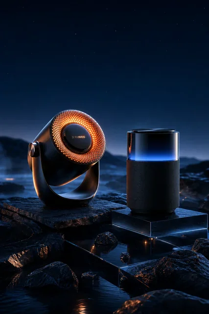 Night view of smart speaker
