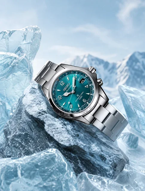 Ice and snow scene picture of watch