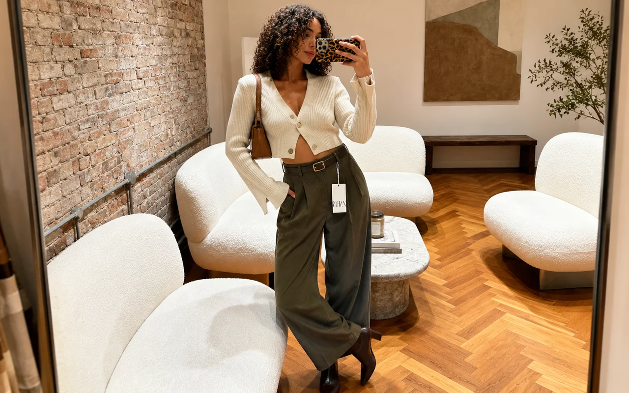 Lifestyle fashion model image for a Shopify product page