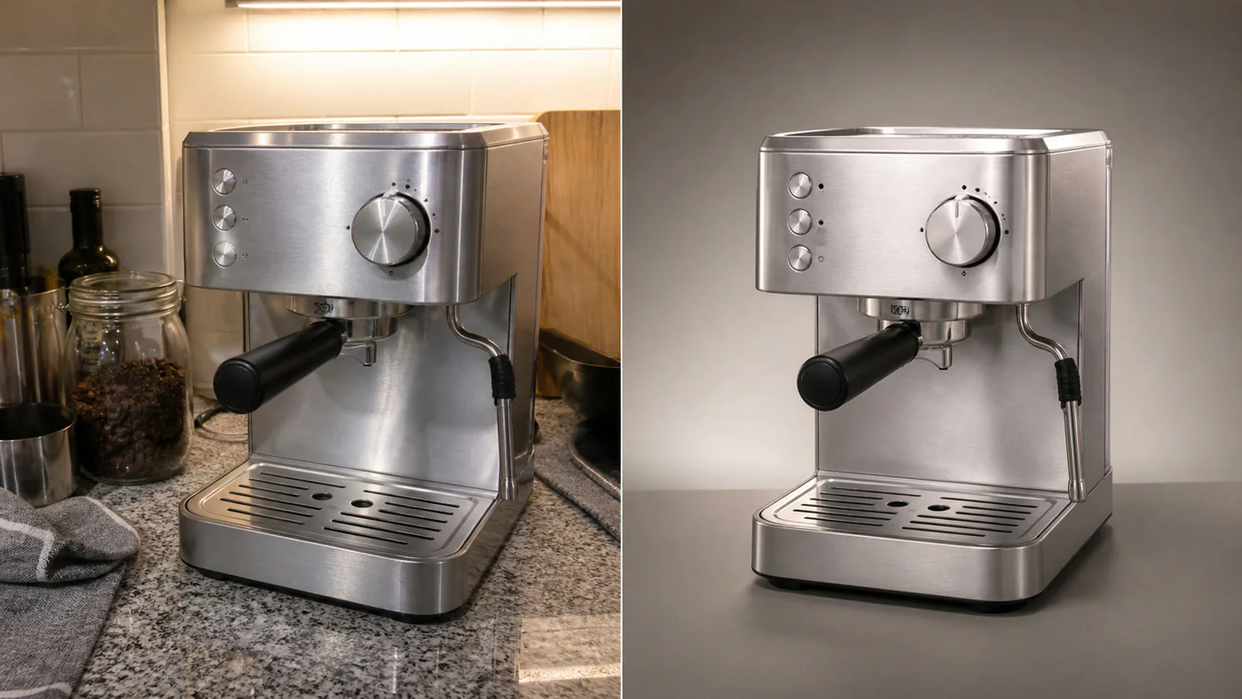 Before and after product scratch repair
