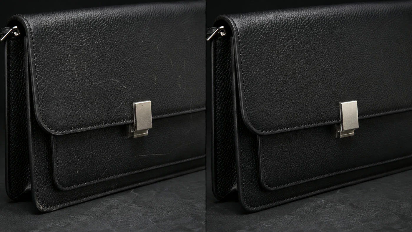 Before and after product texture enhancement
