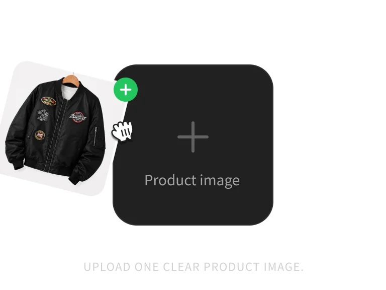 Upload apparel product photos