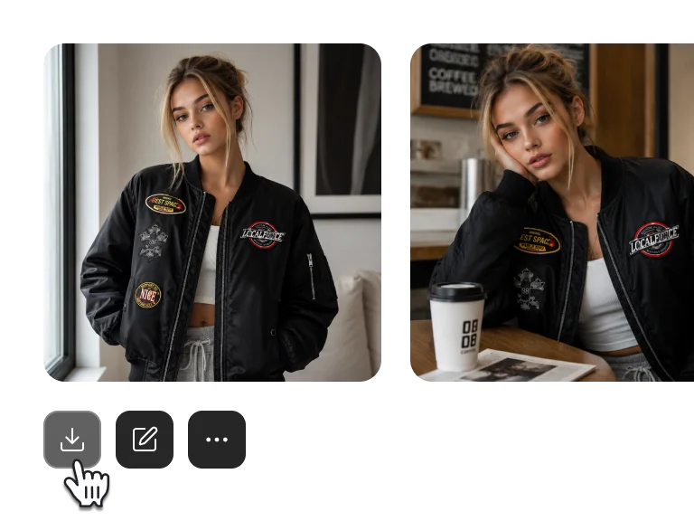 Generated model try-on result