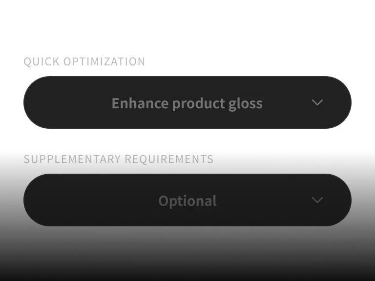 Product retouching options