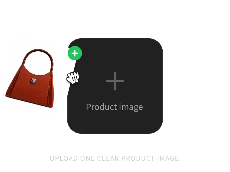 Uploading a reference image and original product photos